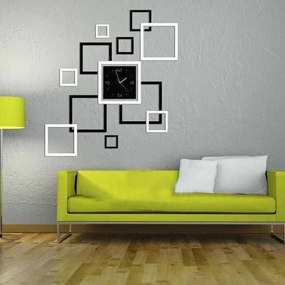 3d Acrylic Mirror Effect Ring Wall Clock