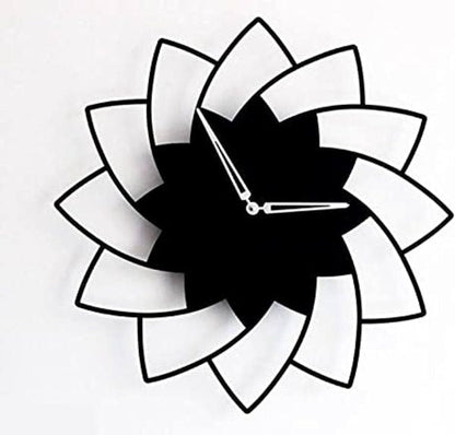 3d Wooden Floral Wall Clock