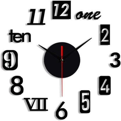 3d Wooden Wall Clock Decor