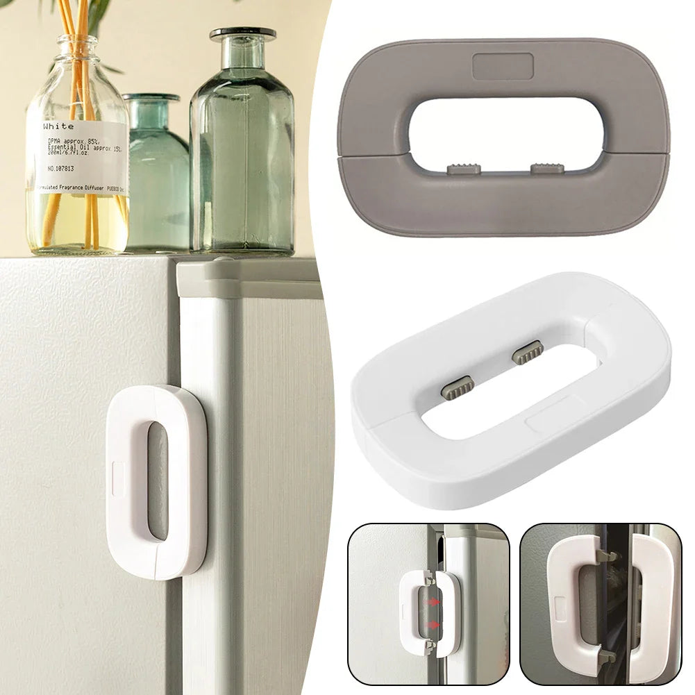 Self-Adhesive Fridge Lock Latchs System for Home Refrigerator Lock Fridge Freezer Door Locks Kids Baby Safety Child Cabinet Lock