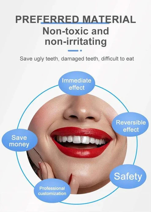2PC Adjustable Snap On Smile Veneers Teeth For Men And Women